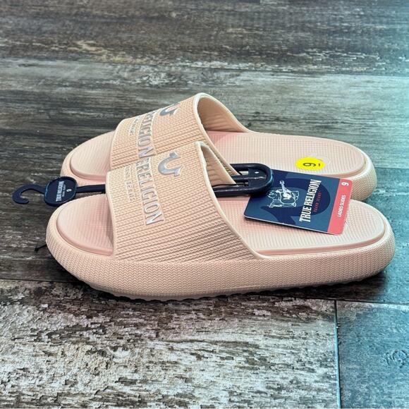 True Religion Women's Meg Slip On Slides Nude Size 9 NWT - Picture 7 of 9